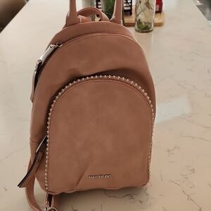 Max Studio Blush Backpack with Pearl Accents